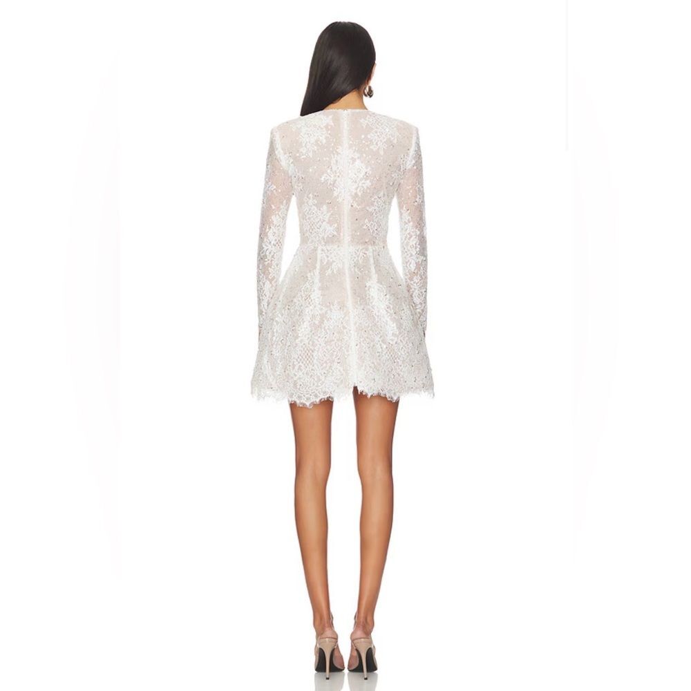 NWOT BRONX AND BANCO Isabella Long Sleeve Mini Dress in White - Picture 3 of 16